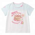 Women's Light Blue Cartoon Graphic T-Shirt