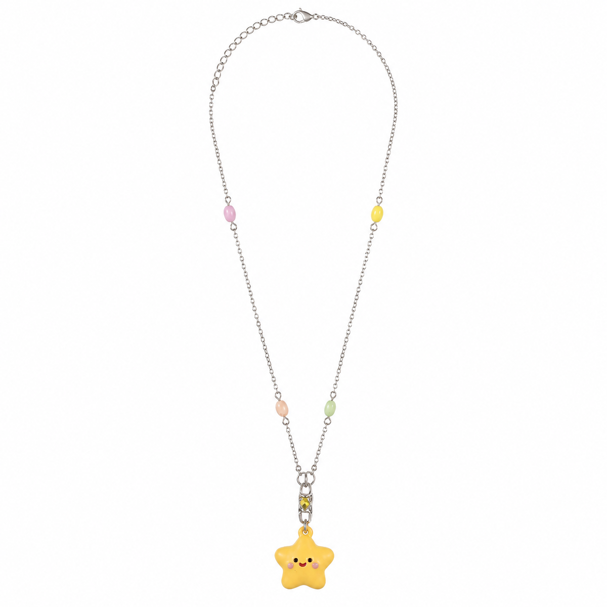 Colorful Beaded Star Pendant Necklace